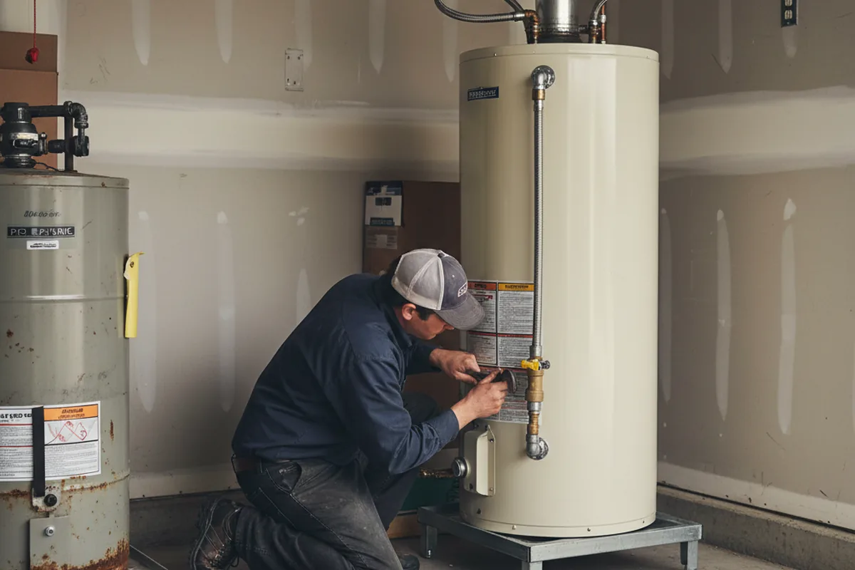 Water heater and shutoff valve replacement in Lizton